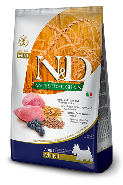 N&D Ancestral Grain Cordero & Arándanos Adult Mini