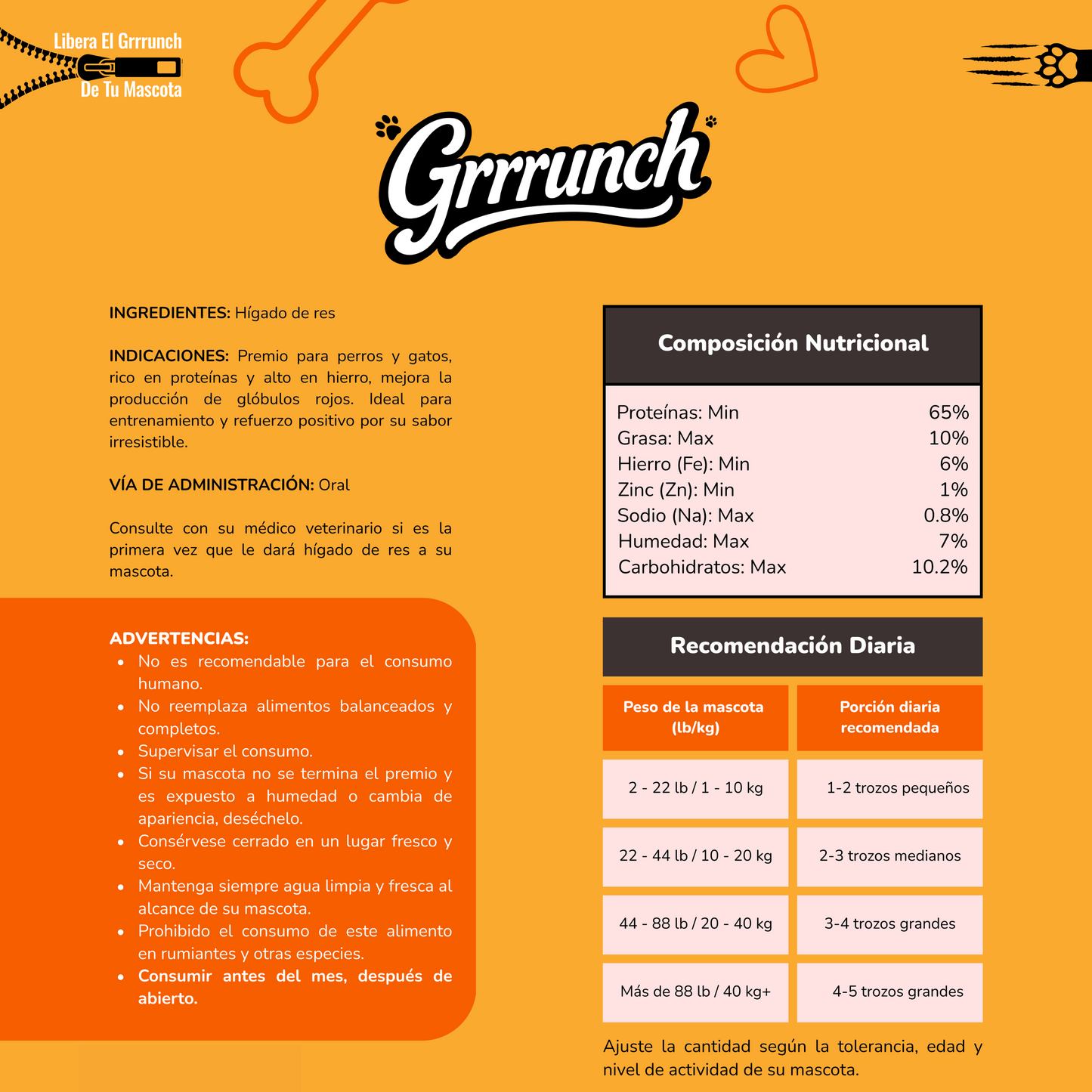 Higacrunch – Hígado de Res Deshidratado para Perros y Gatos