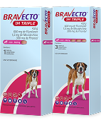 Bravecto 1M Triple para perros extra grandes