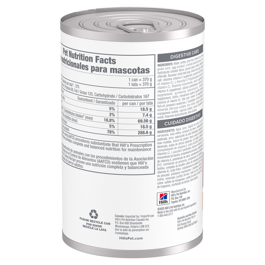 Hill’s Prescription Diet i/d Digestive Care Lata de Pavo para Perro 370 g