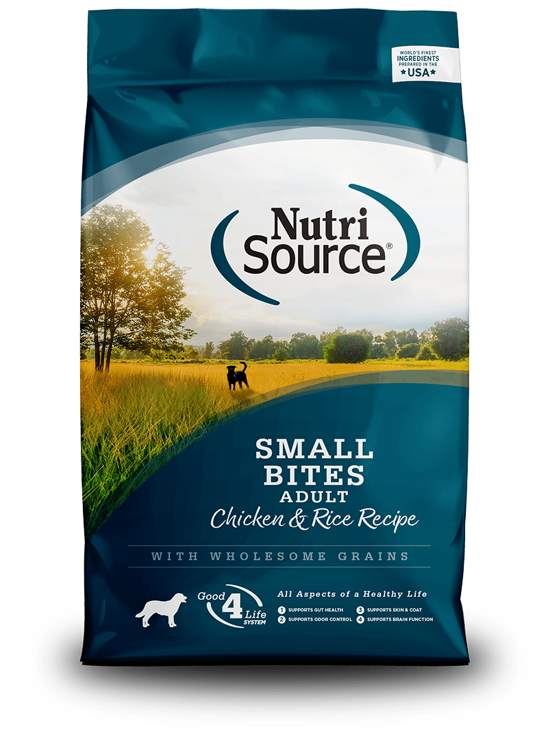 Bocados Pequeños para Adultos - Pollo y Arroz - PetRepublicGtNutrisource4Lb ( 26% - 16%)
