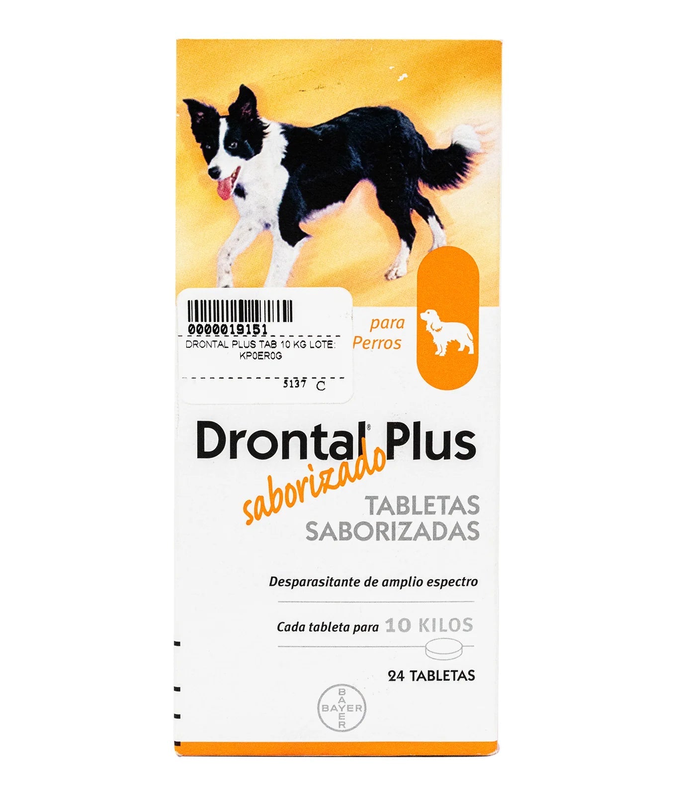 Desparasitante Drontal Plus Saborizado 10kg - PetRepublicGtElancoCaja (Contiene 24 Unidades)