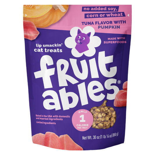 Bolsa de premios Fruitables para gatos sabor atún y calabaza