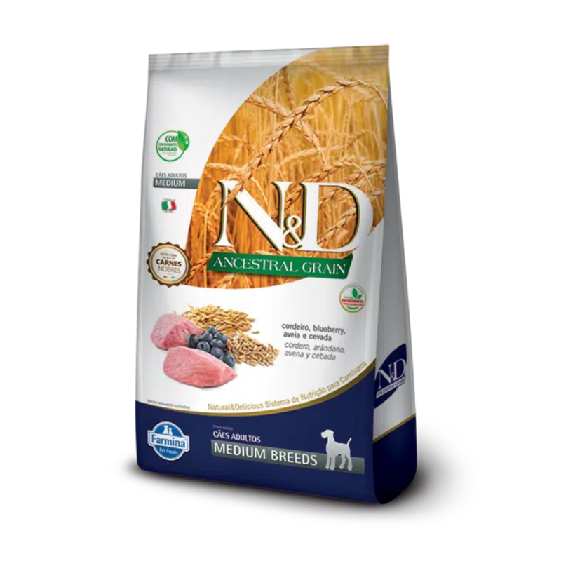 N&D Ancestral Grain Cordero Adulto Razas Medianas