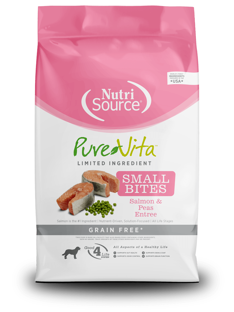 PureVita - Salmón y Guisantes - Bocados Pequeños - PetRepublicGtNutrisource4 LB (24% - 16%)