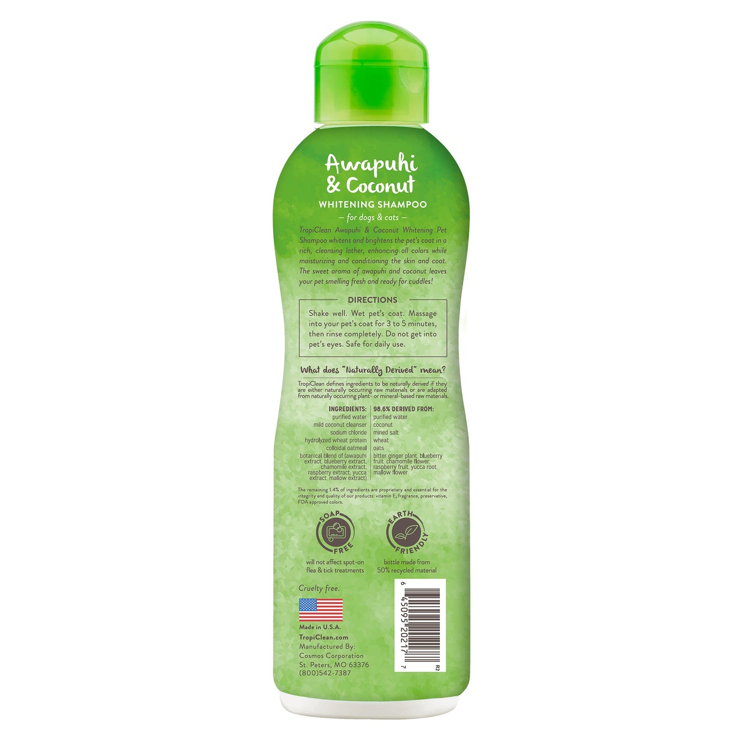 TropiClean Shampoo Natural Whitening (Blanqueador) – Perros & Gatos - Pet Republic GTTropiClean