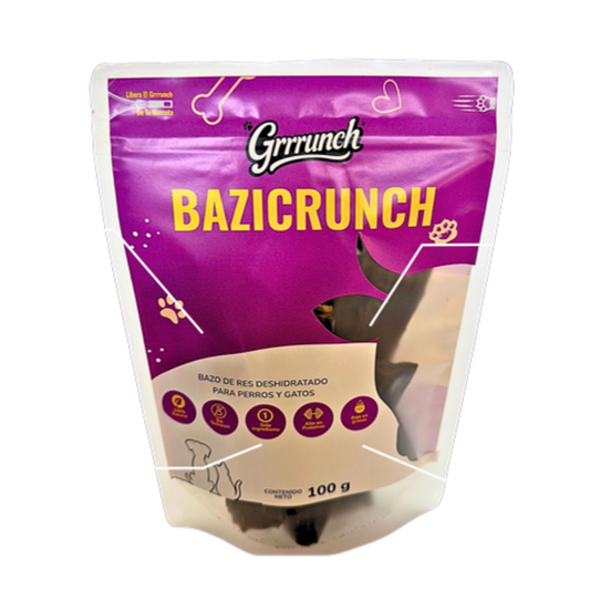 Bazicrunch Grrrunch bazo de res deshidratado