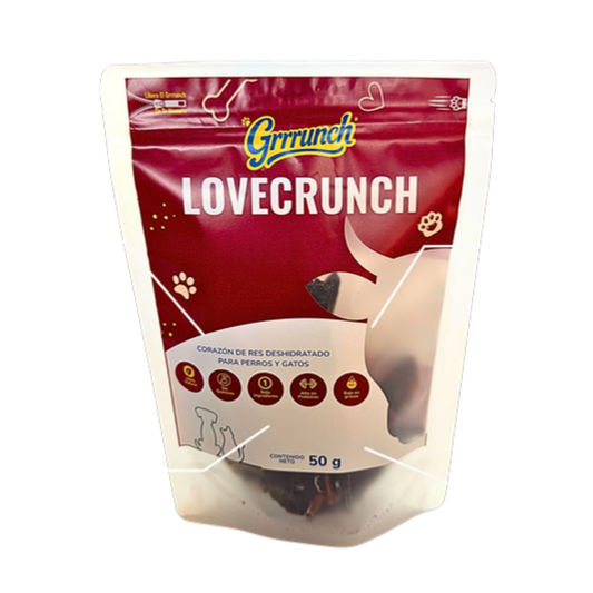 Lovecrunch Grrrunch corazón de res deshidratado