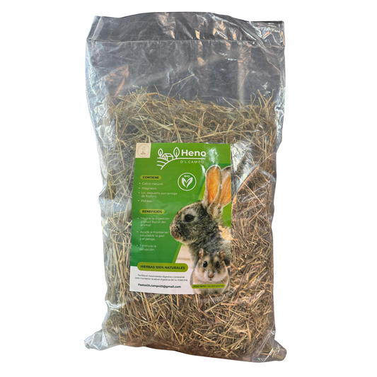 Heno Natural D'L Campo para Conejos y Roedores 1 lb
