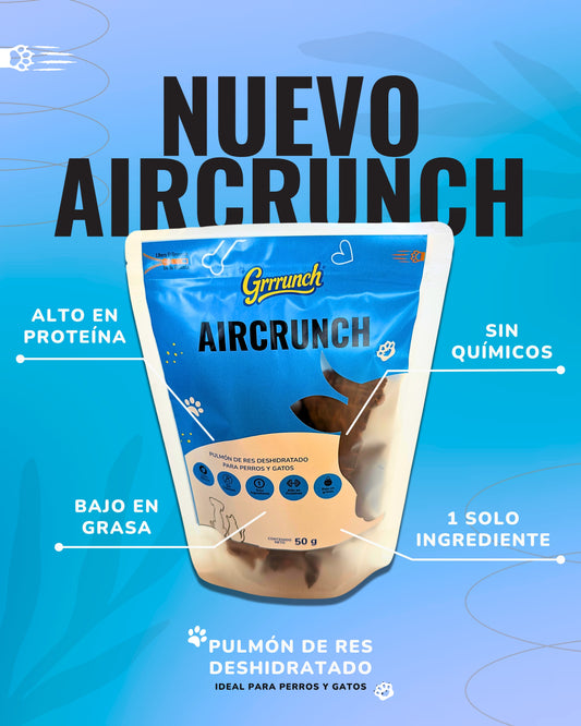 Aircrunch – Pulmón de Res Deshidratado para Perros y Gatos