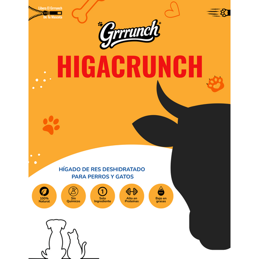 Higacrunch – Hígado de Res Deshidratado para Perros y Gatos
