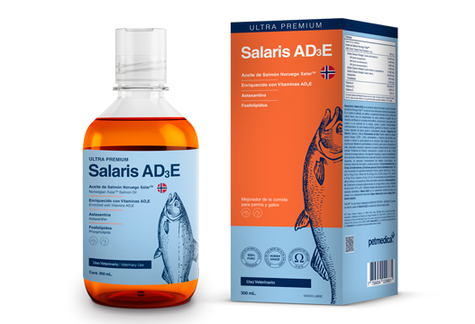 Salaris AD3E – Aceite de Salmón Noruego para Perros y Gatos