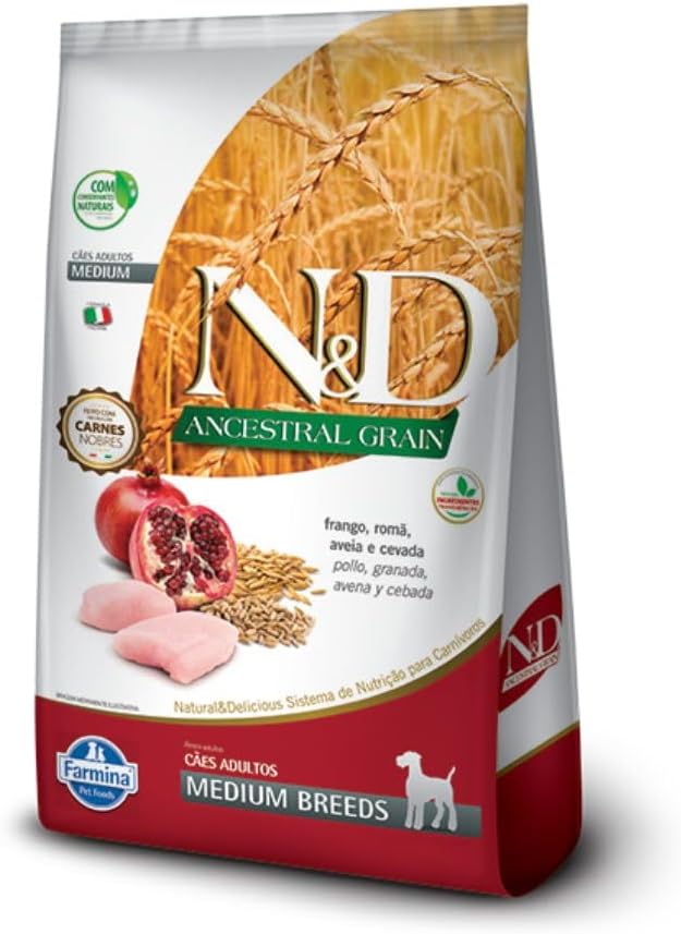 N&D Ancestral Grain Pollo & Granada Adulto Razas Medianas