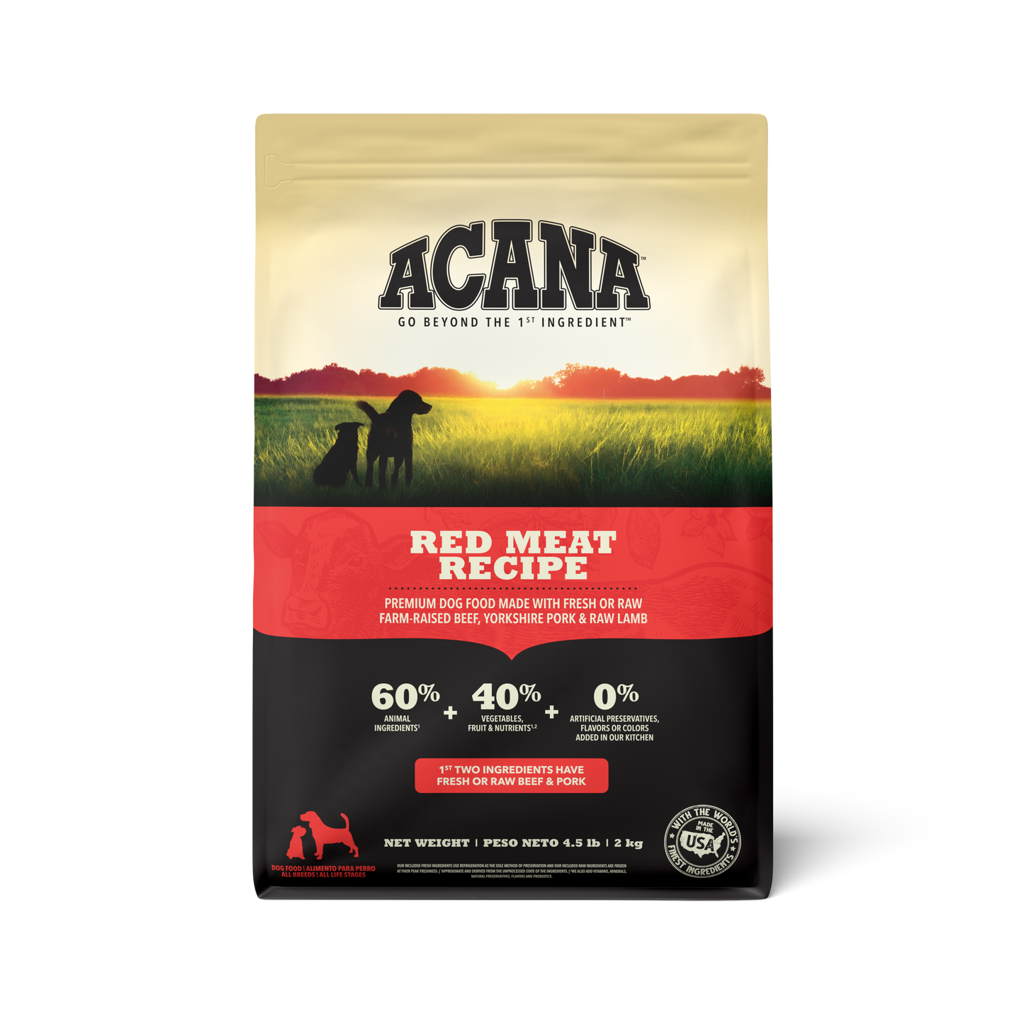 ACANA Red Meat Recipe para Perros 2KG - 4.5lbs