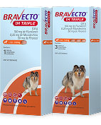 Bravecto 1M Triple para perros medianos