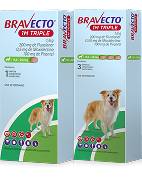 Bravecto 1M Triple para perros grandes