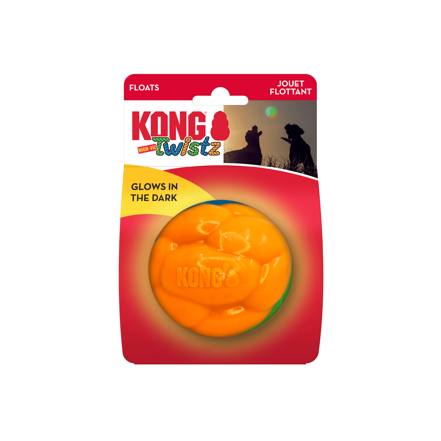 KONG Twist High Viz Ball