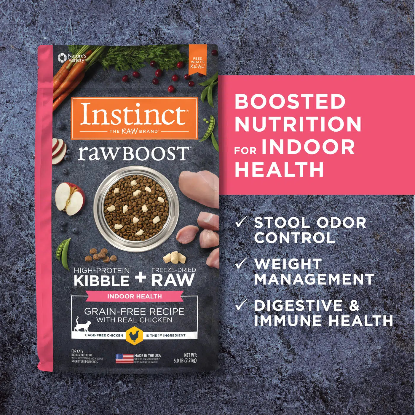 Instinct Raw Boost Indoor Health Chicken Cat – 5 lb