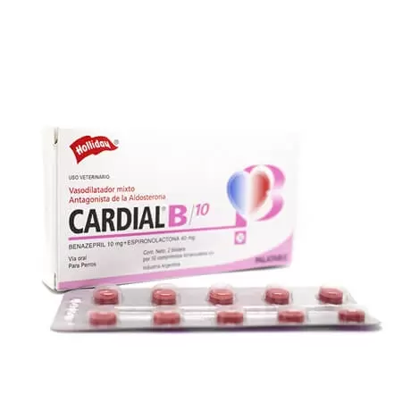 Cardial B 10 – Vasodilatador para Perros (20 COMP)