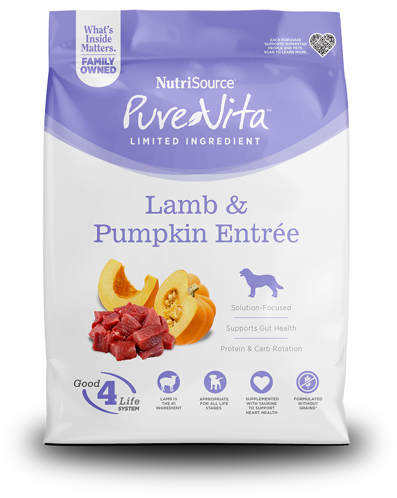 NutriSource Pure Vita Lamb & Pumpkin Entrée - Perro