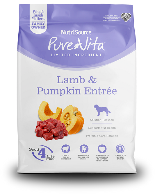 NutriSource Pure Vita Lamb & Pumpkin Entrée - Perro