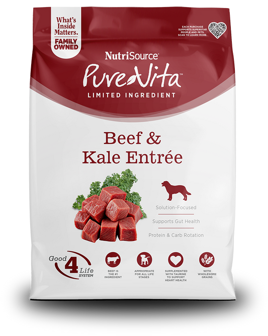 NutriSource Pure Vita Beef & Kale Entrée - Perro