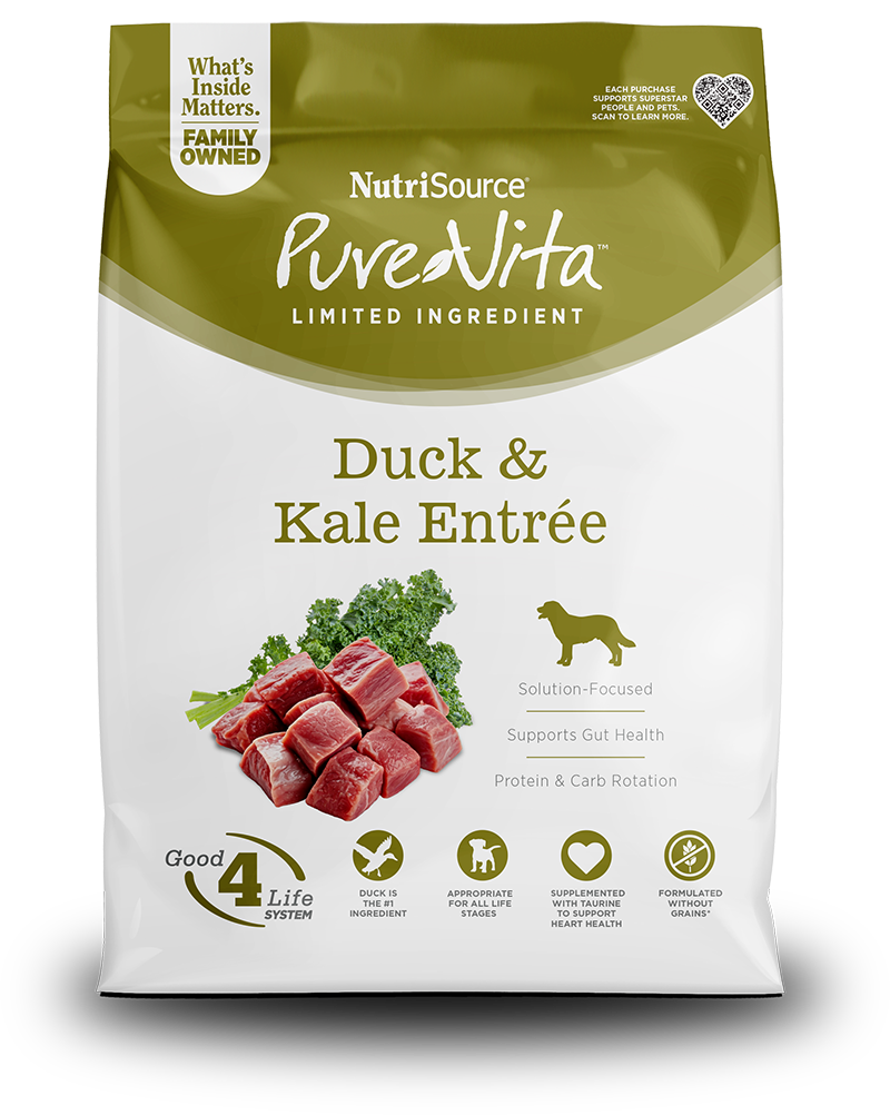 NutriSource Pure Vita Duck & Kale Entrée - Perro
