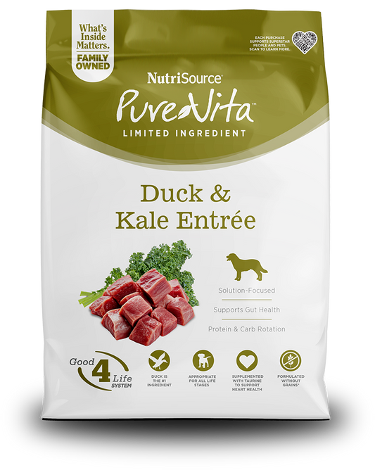 NutriSource Pure Vita Duck & Kale Entrée - Perro