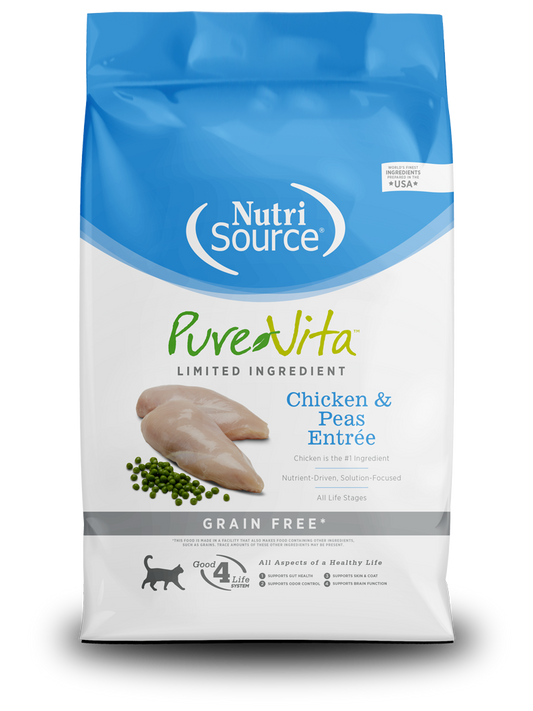 NutriSource Pure Vita Chicken & Pea Entrée Grain Free - Gato