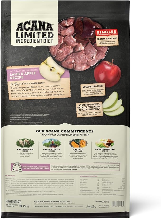 ACANA Singles Lamb & Apple Recipe para Perros