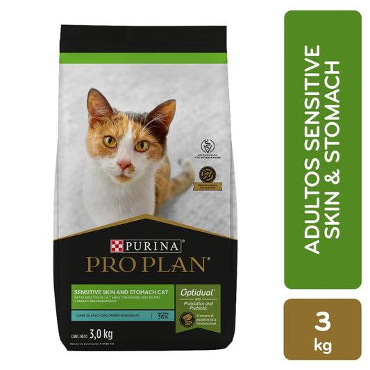 Concentrado Purina Pro Plan Gato Adulto Piel y Estómago Sensible (Sensitive Skin & Stomach) - Pet Republic GTPurina