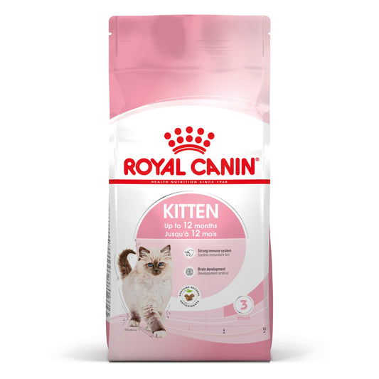 Bolsa de Royal Canin Kitten alimento seco para gatitos de 4 a 12 meses, vista frontal