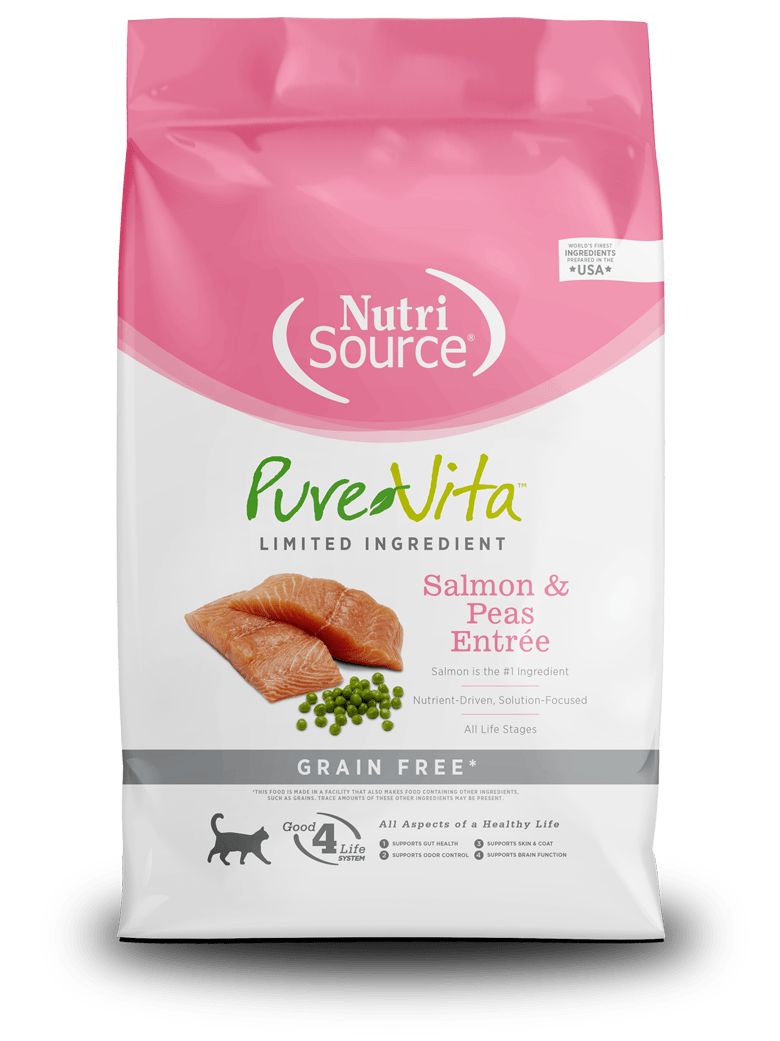 PureVita Entrada de Salmón y Guisantes Gatos - GF - PetRepublicGtNutrisource4 LB (31% - 18%)