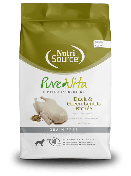 PureVita - Pato y Lentejas Verdes - GF - PetRepublicGtNutrisource4LB (26% - 15%)