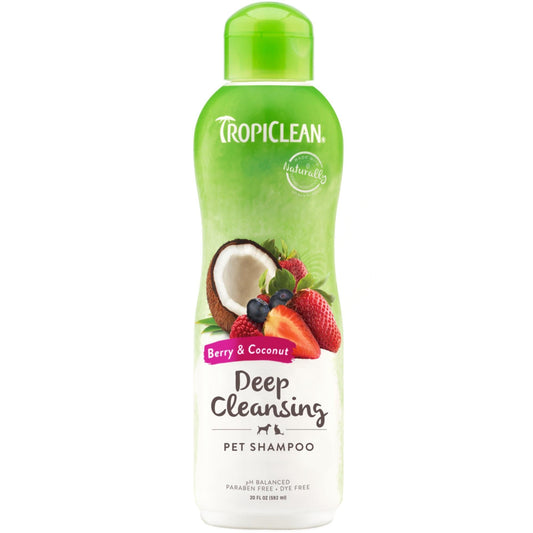 TropiClean Shampoo Berry & Coconut – Limpieza Profunda (Perros y Gatos) - Pet Republic GTTropiClean12 ONZ
