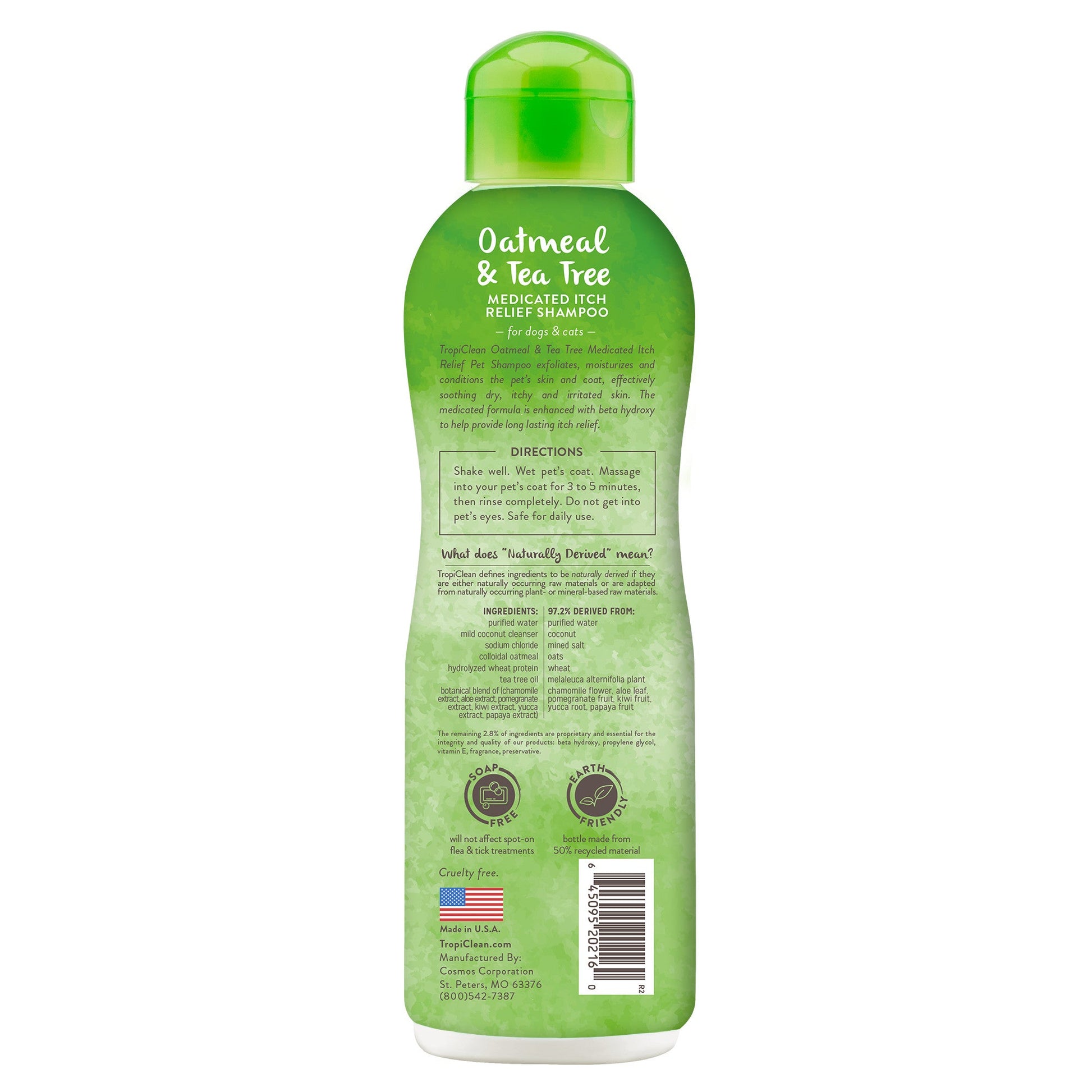 TropiClean Shampoo Medicado Itch Relief – Perros & Gatos - Pet Republic GTTropiClean