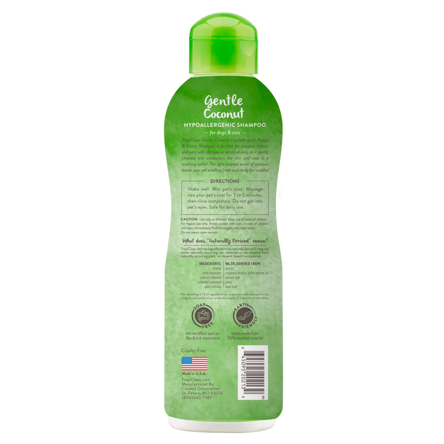 TropiClean Shampoo Natural Premium Hipoalergénico – Cachorros y Gatitos - Pet Republic GTPet Republic GT12 ONZ