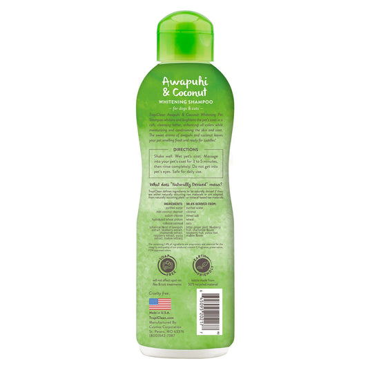TropiClean Shampoo Natural Whitening (Blanqueador) – Perros & Gatos - Pet Republic GTTropiClean
